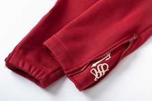 Trapstar Script Zip Through Hoodie Tracksuit- Red 8