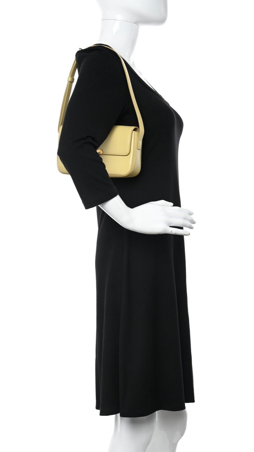 Celine Shiny Calfskin Triomphe Shoulder Bag "Papyrus" 5