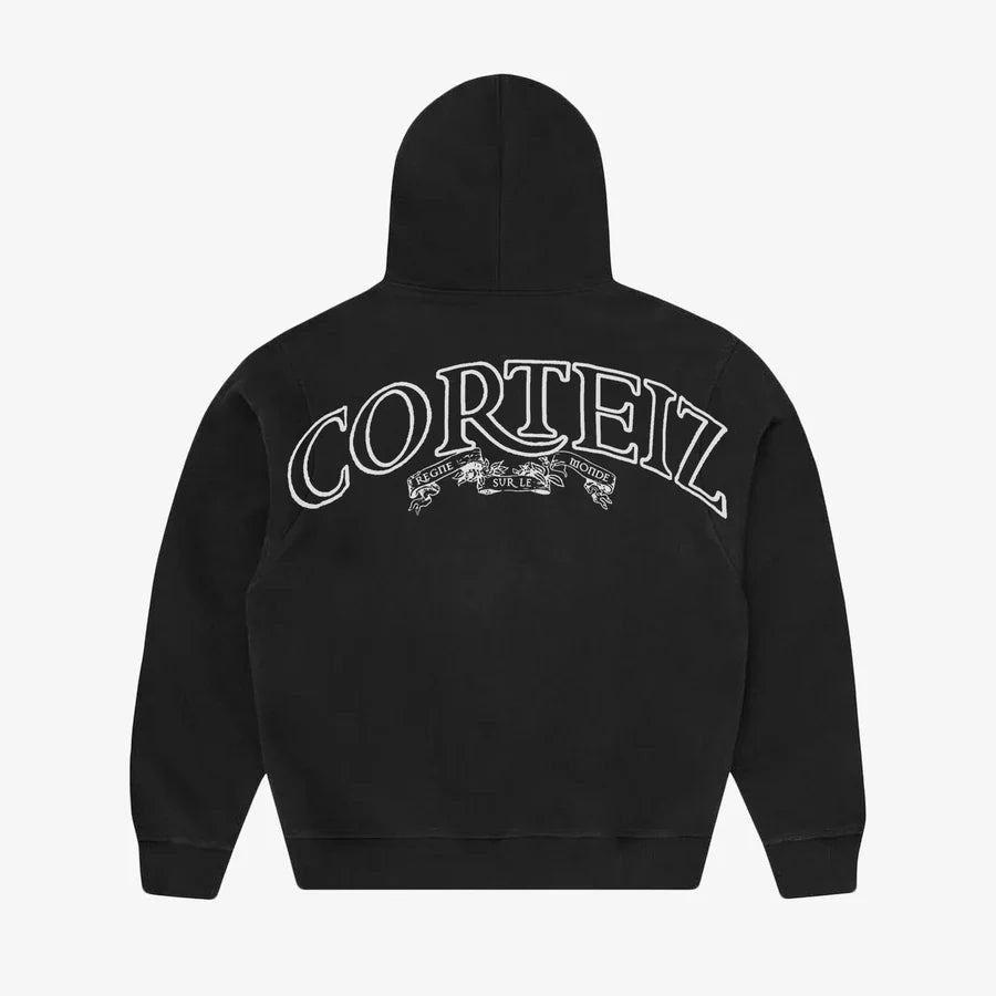 Corteiz Superior Royale Zip Hoodie- Black