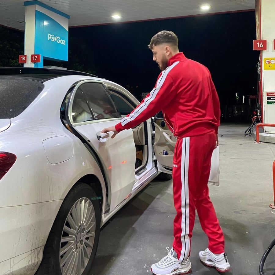 Palm angels logo red classic tracksuit 4