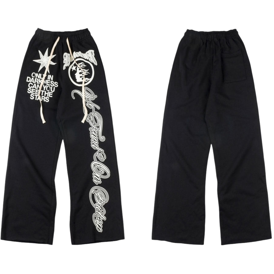 Hellstar “ONLY IN DARKNESS YOU CAN SEE THE STAR” Joggers -Black 1