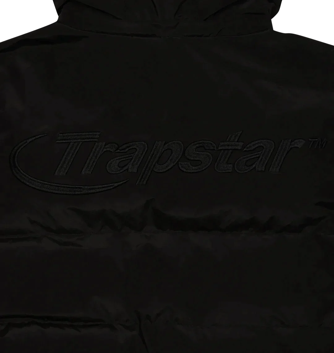 Trapstar Triple Black Hyperdrive Hooded Puffer Jacket