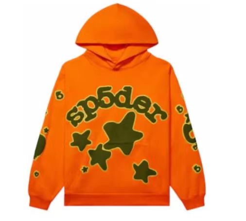 Sp5der Beluga Hoodie Orange/Green 1