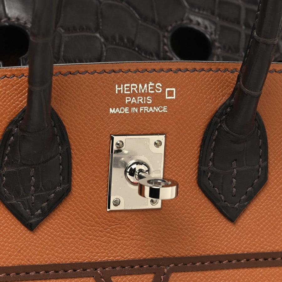 Hermès Faubourg Sellier 20" Gold Ebene "Orange" 5