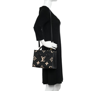 LOUIS VUITTON Empreinte Monogram Giant Onthego PM "Black Beige" 2