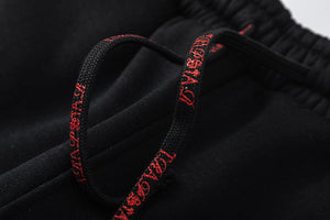 Trapstar Script Zip Through Hoodie Tracksuit- Black/Red 7