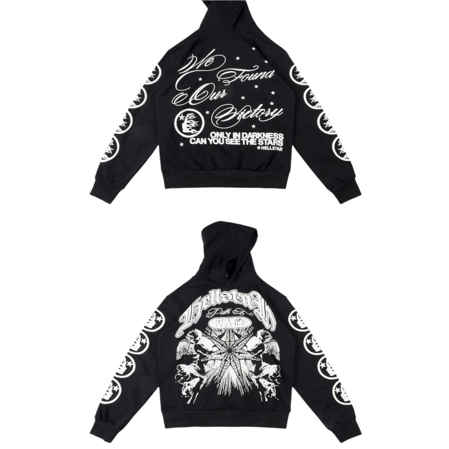 Hellstar “ONLY IN DARKNESS YOU CAN SEE THE STAR” Hoodie -Black 1