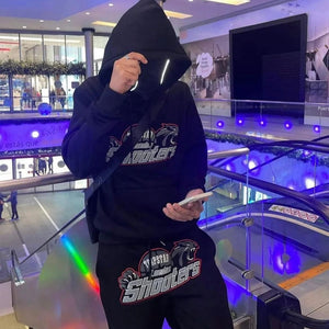 Trapstar London Shooters Black Red Edge Tracksuit 5