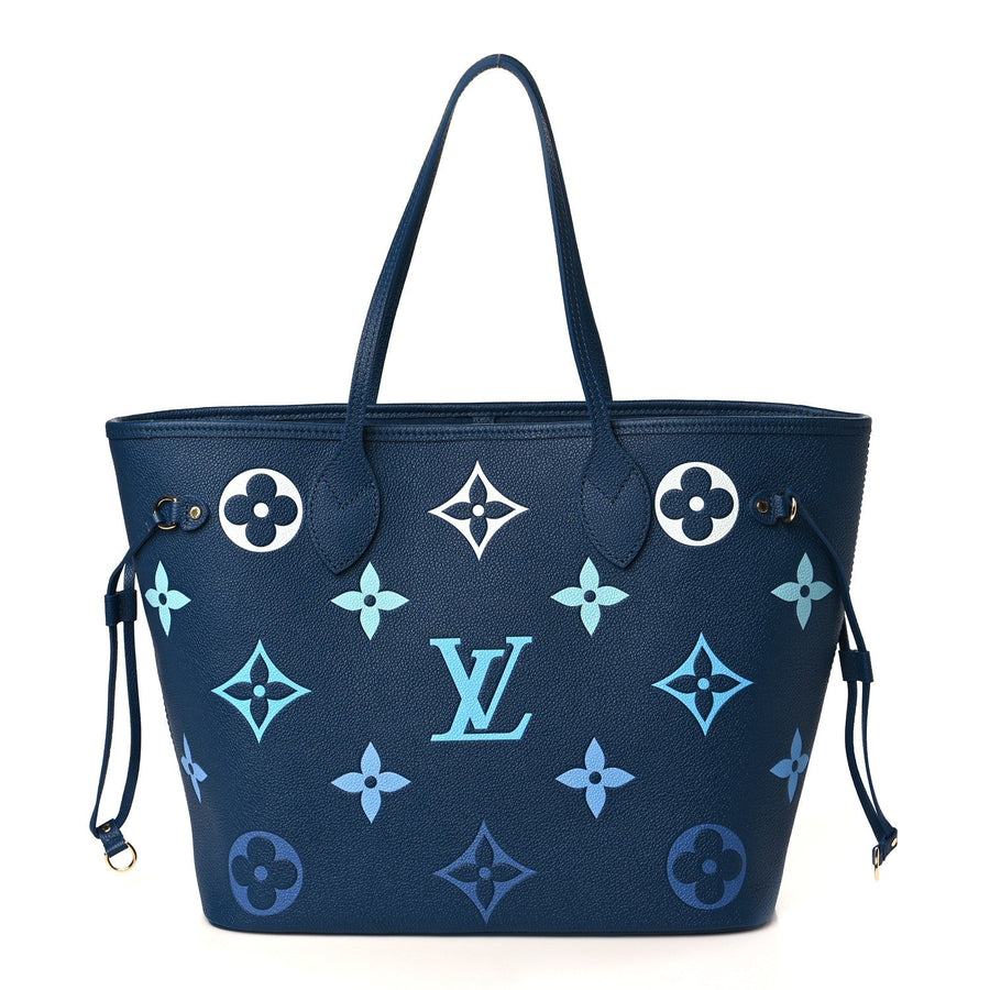 LOUIS VUITTON Empreinte Monogram Giant Neverfull MM "Degrade Bleu" 4