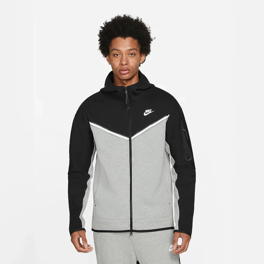 Nike Grey & Black Tech Fleece Hoodie 1