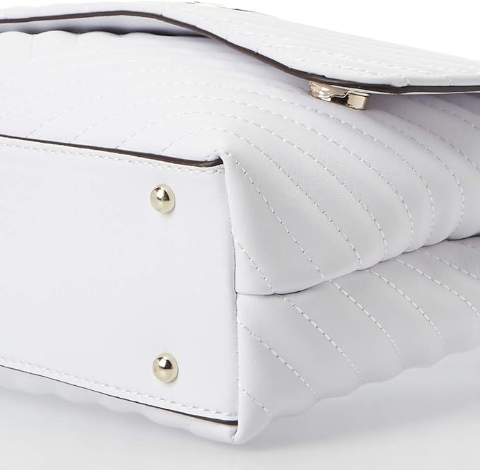 GUESS Blakely Top Handle Flap Sling Bag "White"