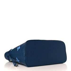 LOUIS VUITTON Empreinte Monogram Giant Neverfull MM "Degrade Bleu" 5
