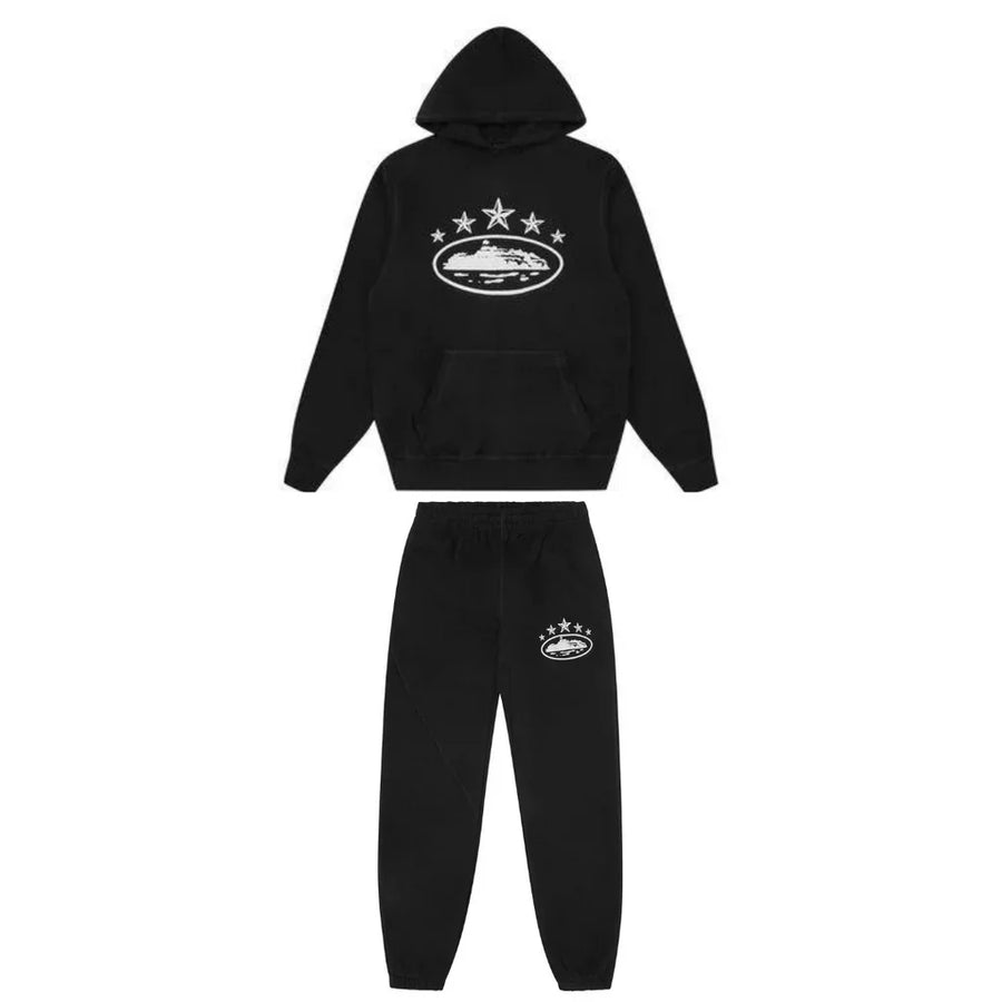 Corteiz 5 Stars Tracksuit Black 1