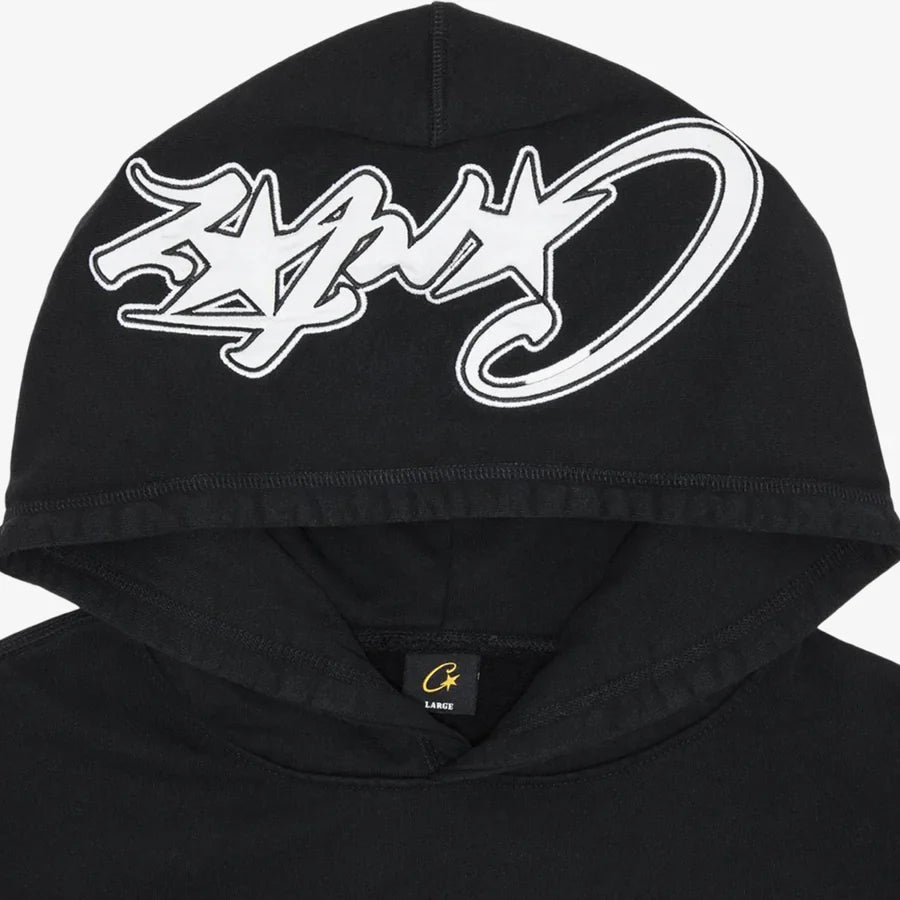 Corteiz C-Star Appliqué Hoodie- Black 2