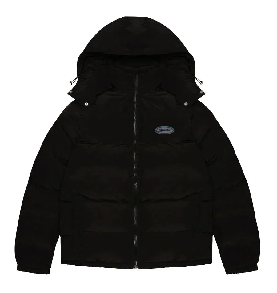 Trapstar Triple Black Hyperdrive Hooded Puffer Jacket 1