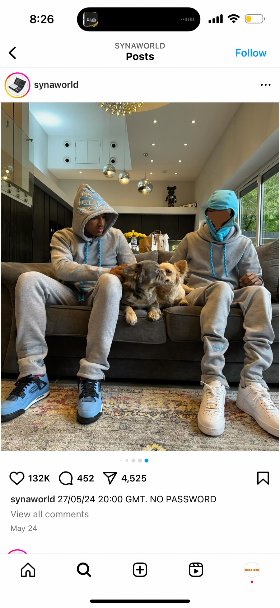 Synaworld “Syna Logo” Tracksuit - Grey / Blue 7