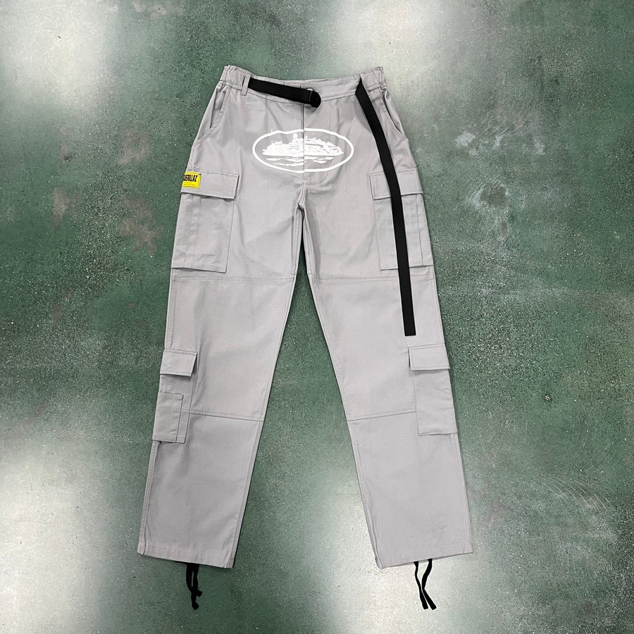 Corteiz Alcatraz Stone Grey Cargos 2