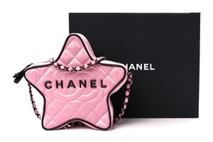 Chanel  Satin Quilted Walk of Fame Star Bag "Pink" 4