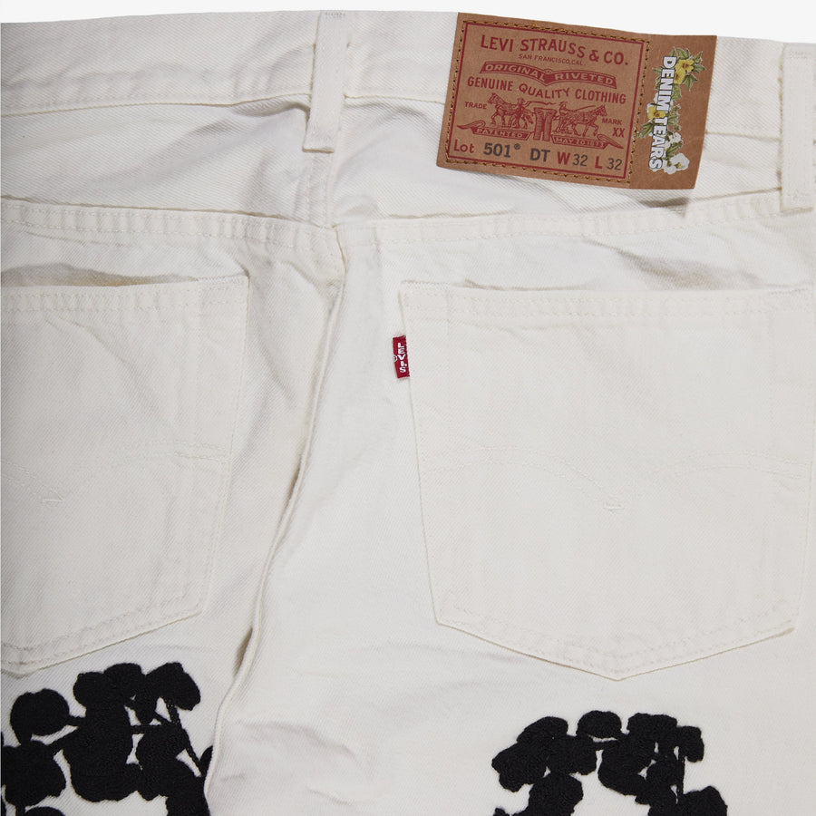 Denim tears X Levi’s Cotton Wreath Jeans- White 4