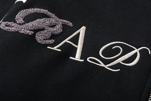 Trapstar Script Zip Through Hoodie Tracksuit- Black/White/Purple Tint 4