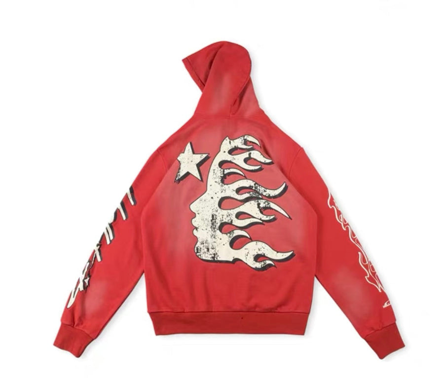 Hellstar Records Hoodie - Red 2