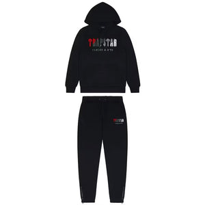 Trapstar Chenille Decoded Hoodie Tracksuit- Black/Red 1