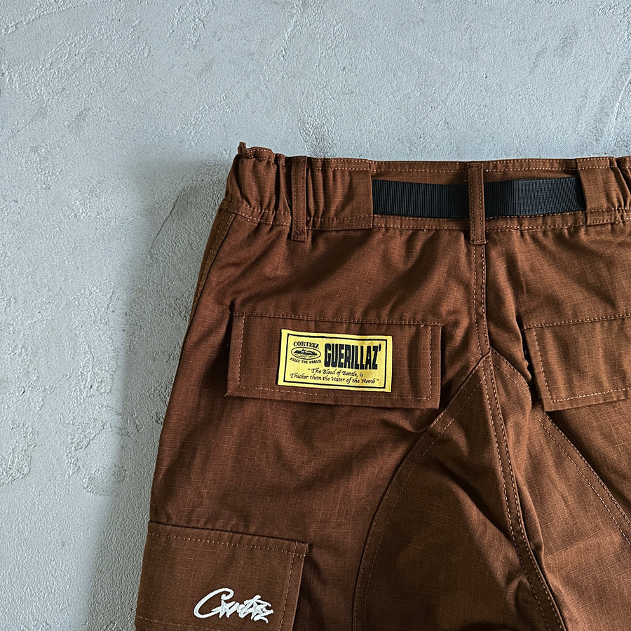 Corteiz Guerillaz* Cargo Pants Brown 8