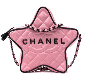 Chanel  Satin Quilted Walk of Fame Star Bag "Pink" 1