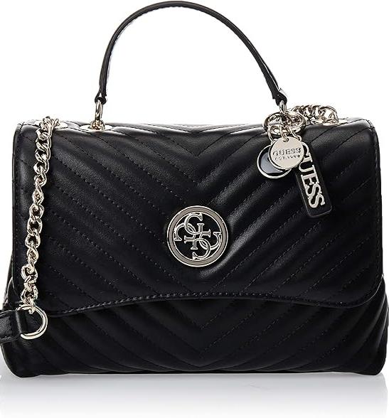 GUESS Blakely Top Handle Flap Sling Bag "Black" 1