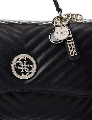 GUESS Blakely Top Handle Flap Sling Bag "Black" 3