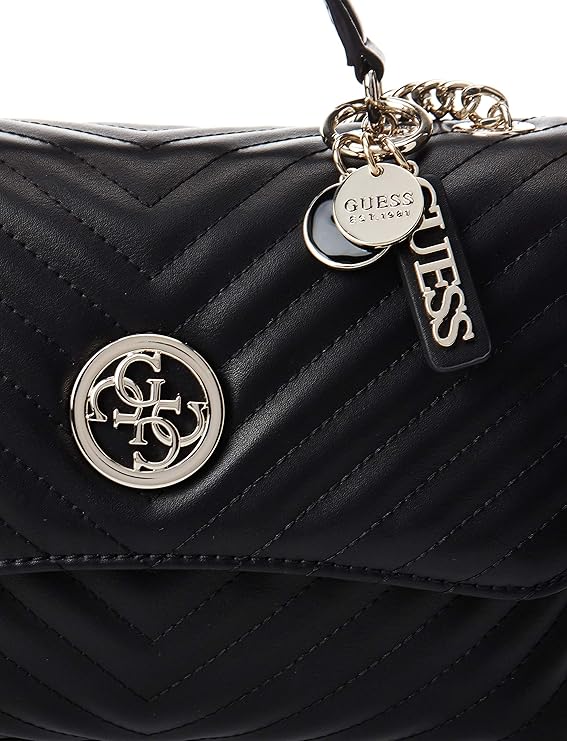 GUESS Blakely Top Handle Flap Sling Bag "Black" 3