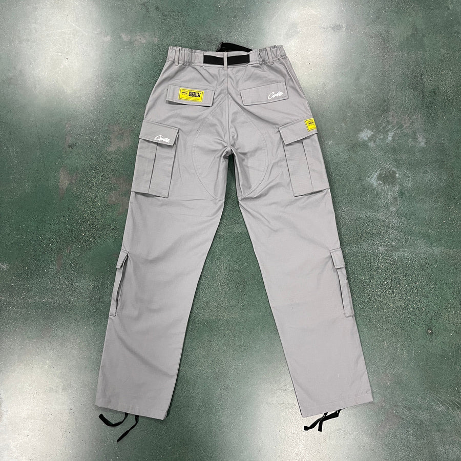 Corteiz Alcatraz Stone Grey Cargos 8