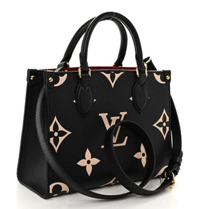 LOUIS VUITTON Empreinte Monogram Giant Onthego PM "Black Beige" 3