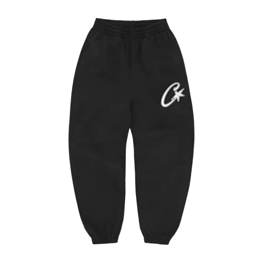 Corteiz C-Star Appliqué Jogger- Black 1