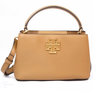 Tory Burch Britten Leather Crossbody Bag "Tiramisu" 1