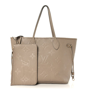 LOUIS VUITTON Empreinte Monogram Giant Neverfull MM Tourterelle 1
