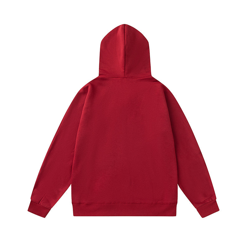 Trapstar Script Zip Through Hoodie Tracksuit- Red 3