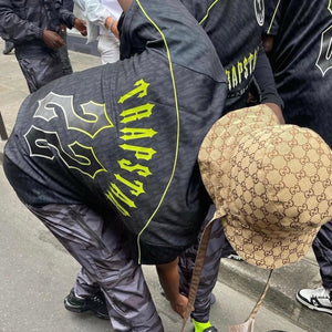 Trapstar T Football Jersey- Black/Lime 2
