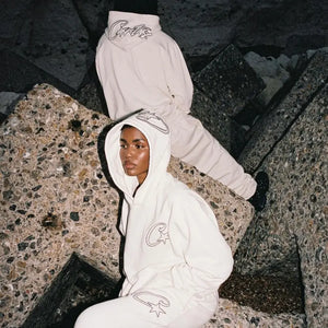 Corteiz C-Star Appliqué Hoodie- White 4