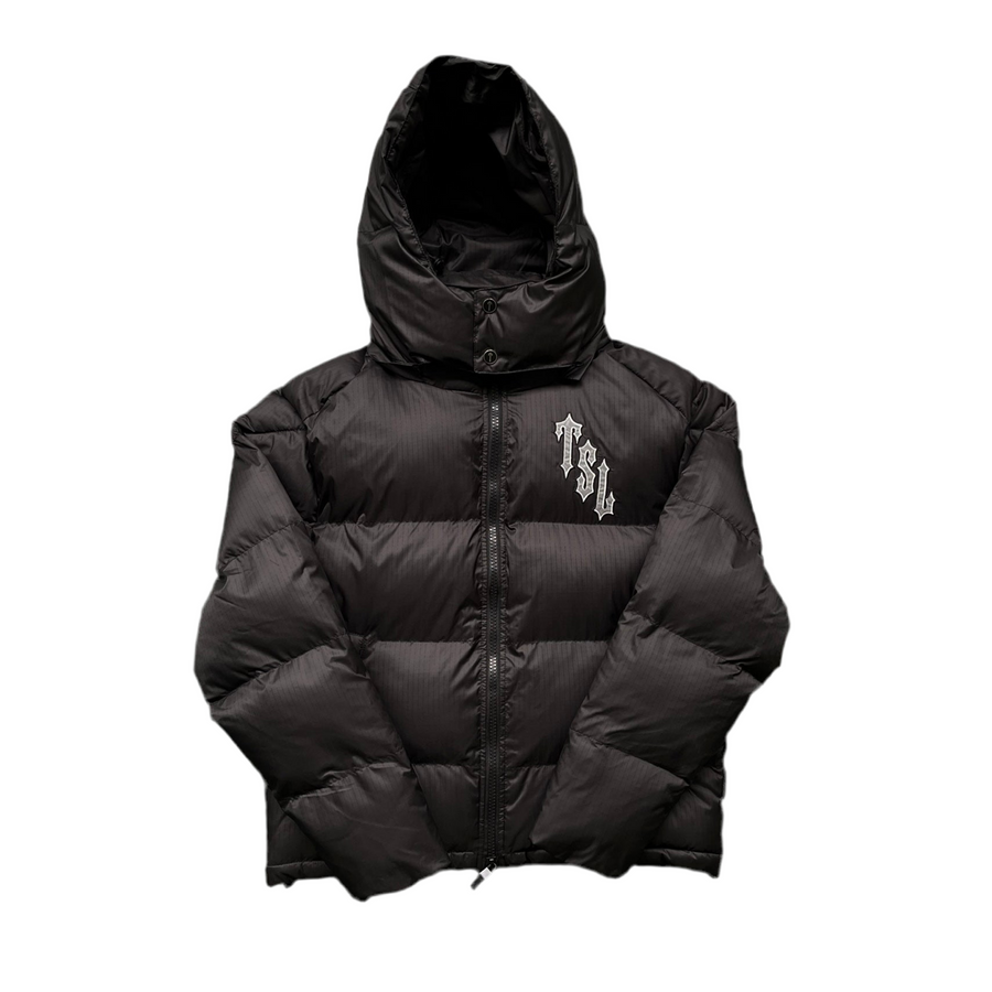 Trapstar Shooters Black/Reflective Hooded Puffer 1