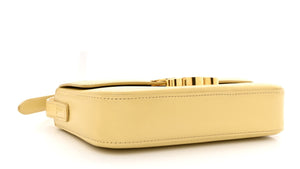Celine Shiny Calfskin Triomphe Shoulder Bag "Papyrus" 3
