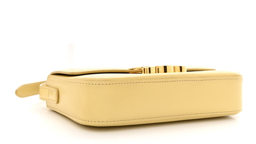 Celine Shiny Calfskin Triomphe Shoulder Bag "Papyrus" 3