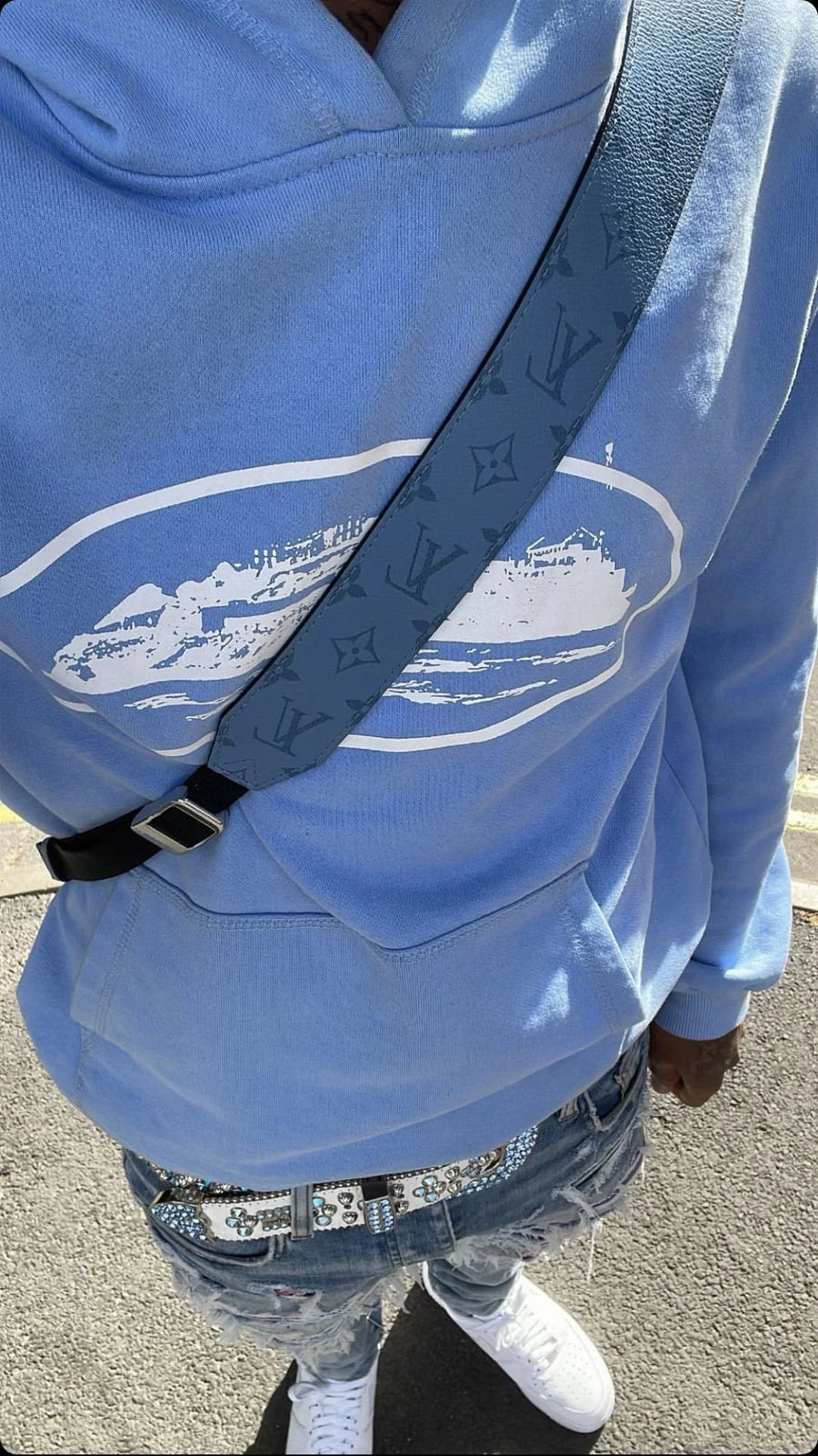 Corteiz Alcatraz Baby Blue Hoodie 3