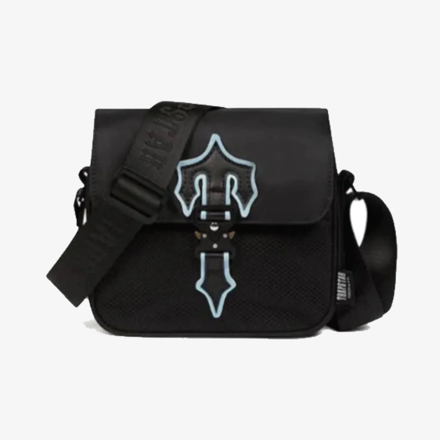 Trapstar Black & Ice Blue Irongate Messenger Bag 1.0 1
