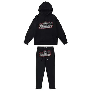 Trapstar London Shooters Black Red Edge Tracksuit 1