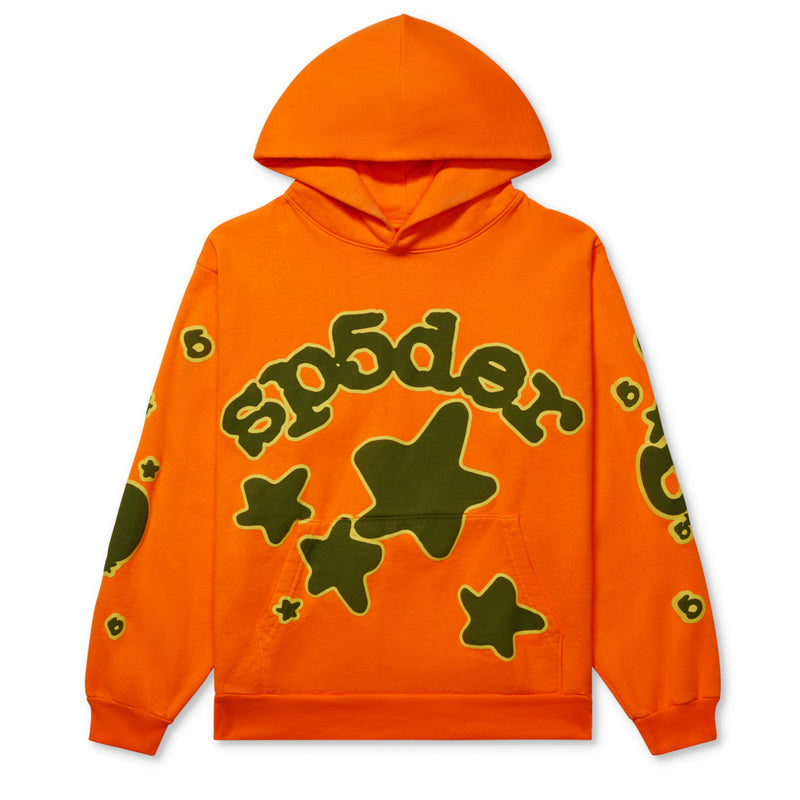 Sp5der Beluga Hoodie Orange/Green