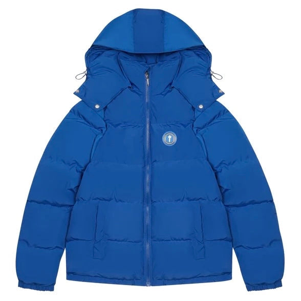 Trapstar Irongate Detachable Dazzling Blue Hooded Puffer Jacket 2