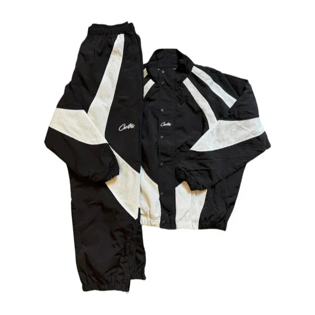 Corteiz Vertigo Shuku Tracksuit- Black/White 1