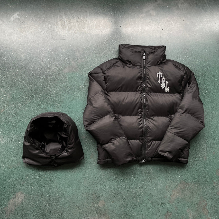 Trapstar Shooters Black/Reflective Hooded Puffer 3