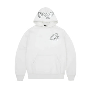 Corteiz C-Star Appliqué Hoodie- White 1
